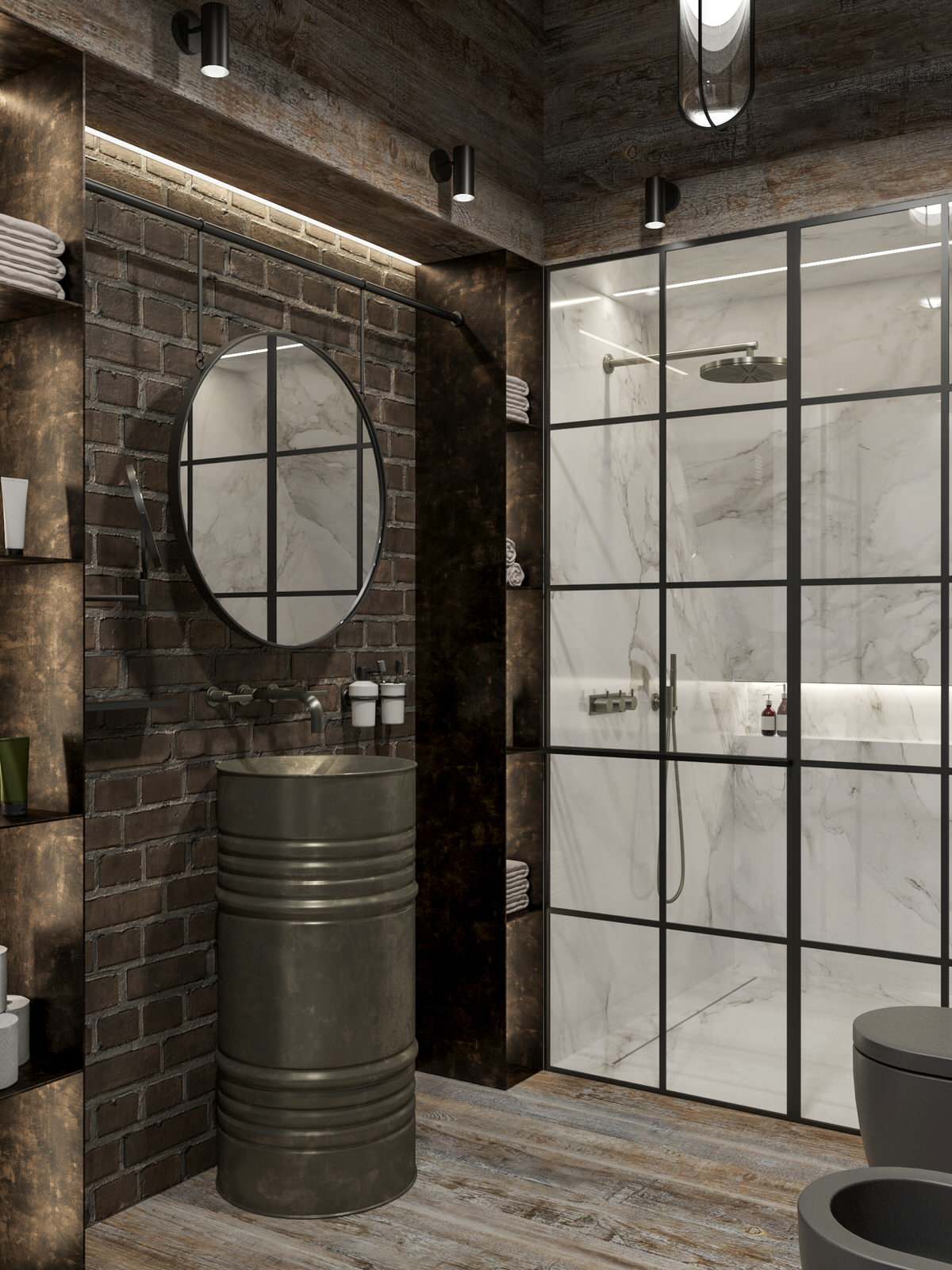 Мансарда частного жилого дома.