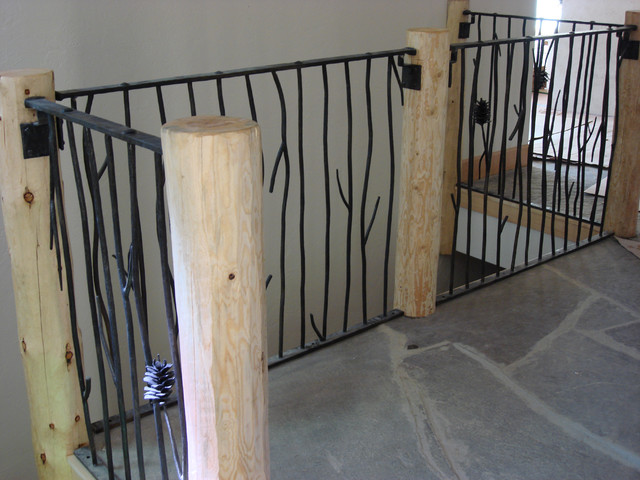 Railing rustico-escalera