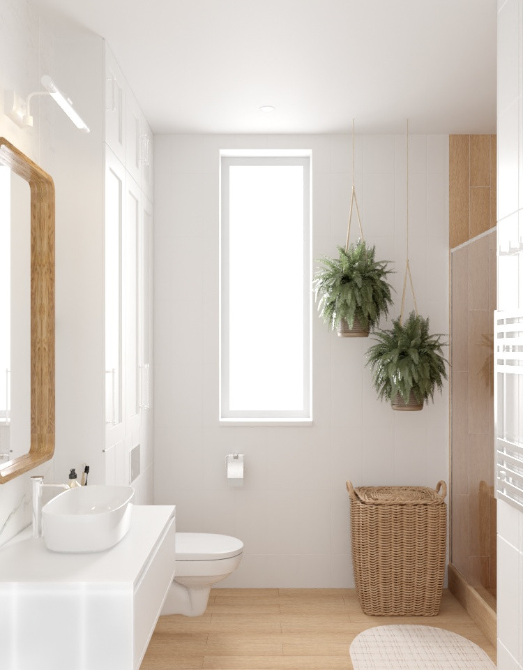 Частный дом в белом цвете