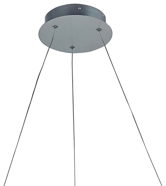 M1285 - 1 Light LED Array Oval Pendant Light in Chrome Finish - Modern ...