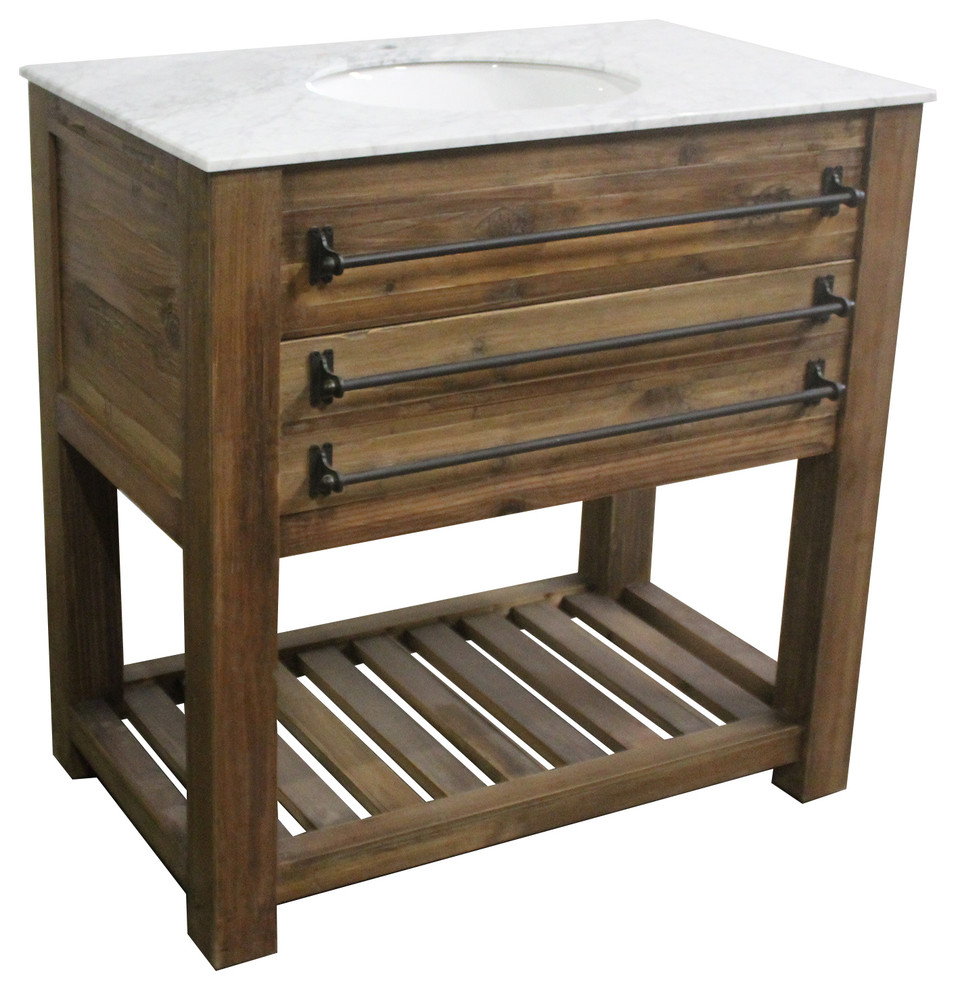36" Reclaimed Pine Single Bath Vanity Farmhouse Bathroom Vanities