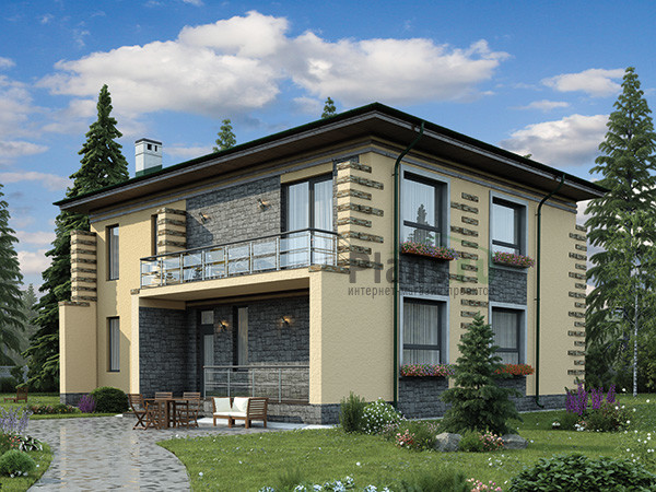 Проект дома из газобетона 60-36