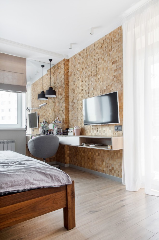 Отделка стены 3д мозаикой  в спальне