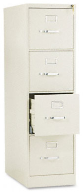 Hon 510 Series Four-Drawer, Full-Suspension File, Letter, 52H X 25D, Putty