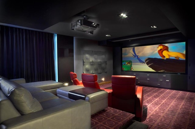 Modern Media Room Montreal Custom Home Theatre Candiac modern-home-theatre
