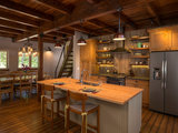 Rustic Kitchen by Veritas Fine Homes Inc