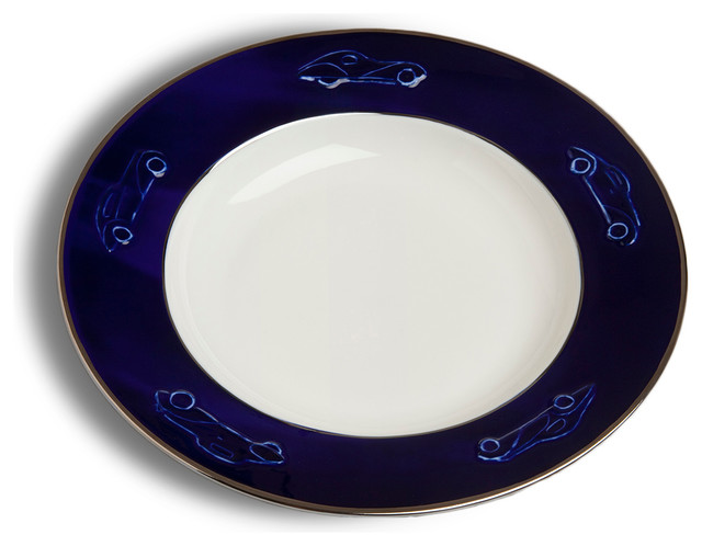 Concours d’Elegance Pasta Bowl Set of 2, Royal Blue