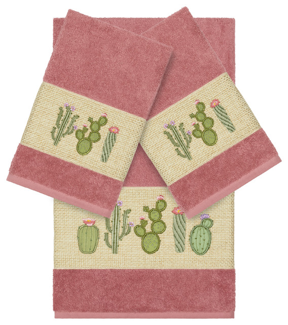 Mila 3 Piece Embellished Towel Set