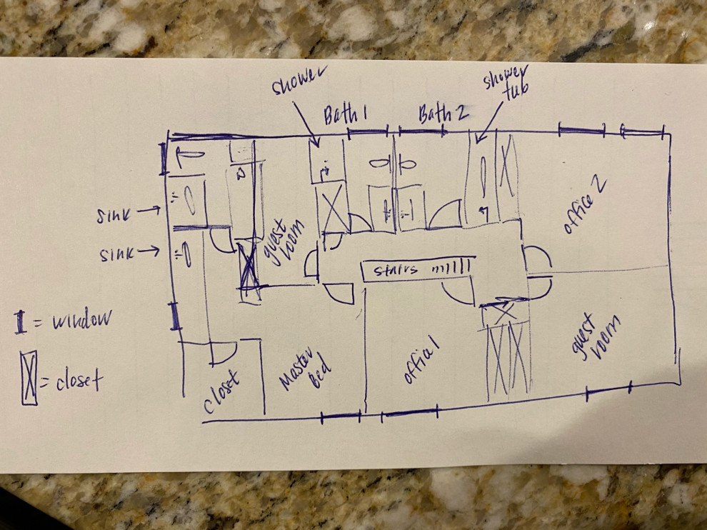 Back to back bathroom design help needed!