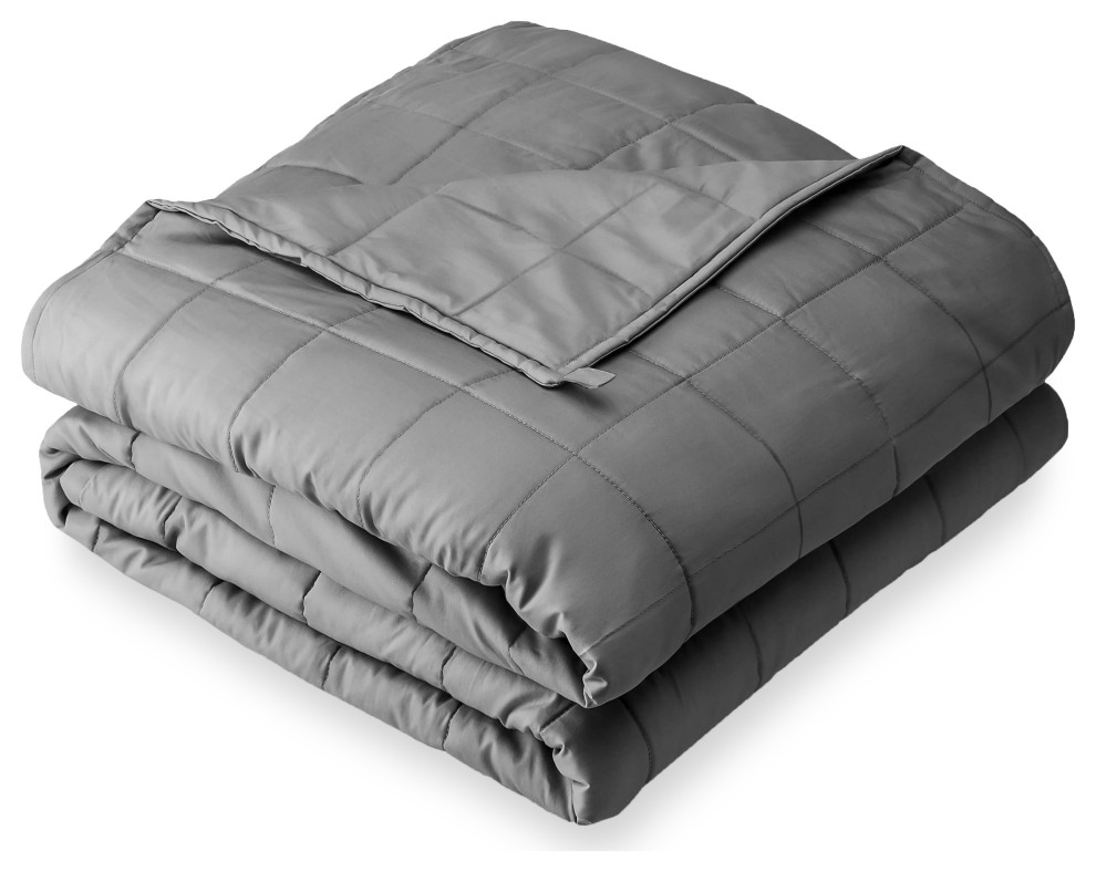 Bare Home Cotton Weighted Blanket Contemporary Blankets by Bare