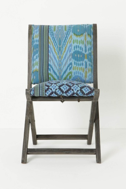 Over-dyed Terai Chair, Turquoise