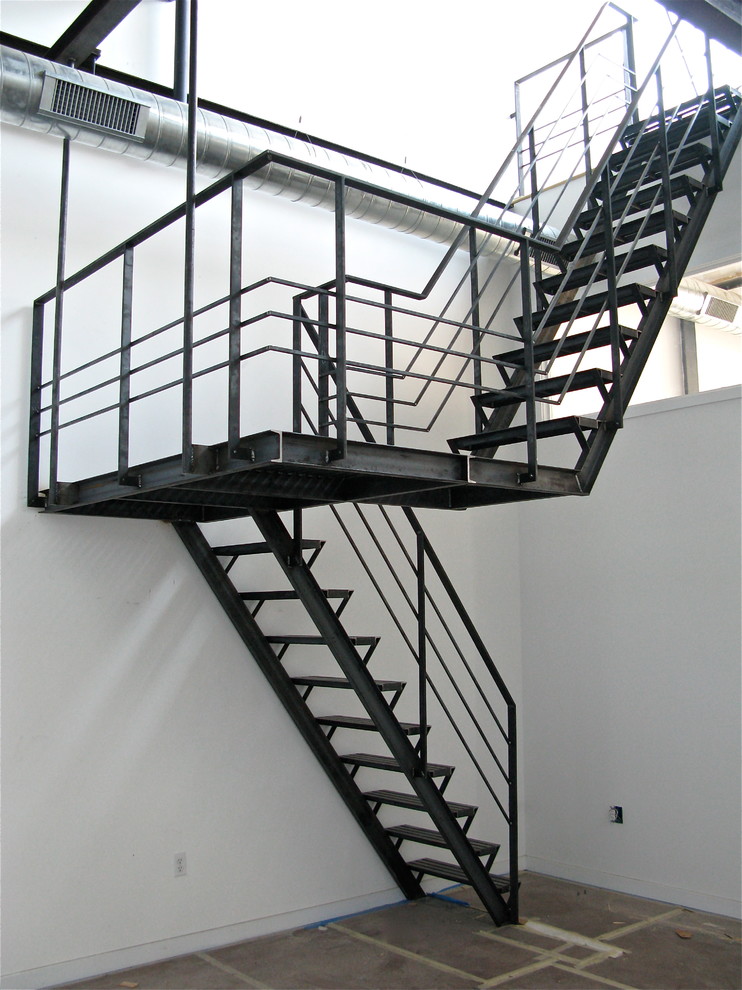 Design ideas for an industrial staircase in Philadelphia.