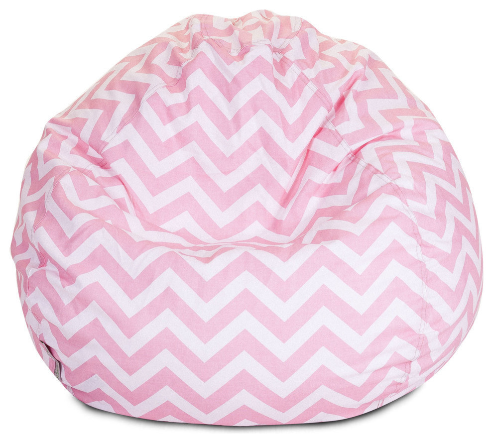 Baby Pink Chevron Small Classic Bean Bag Contemporary Bean Bag
