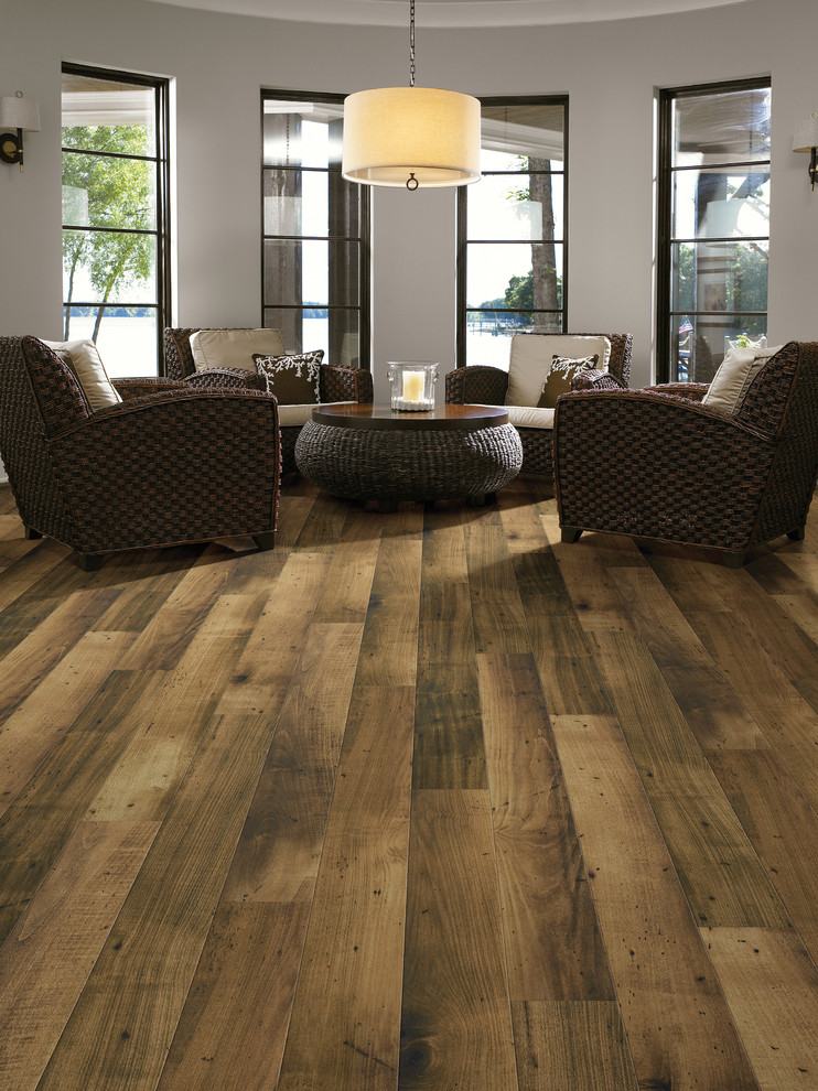 Vinyl Plank Rustic Living Room Austin By Yates Flooring Center