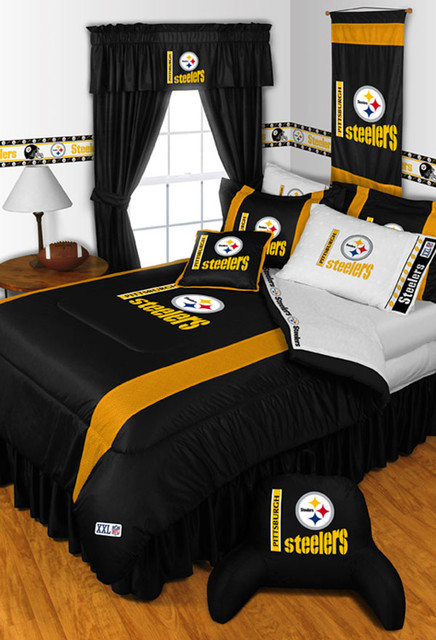 nfl pittsburgh steelers bedding and room decorations - modern