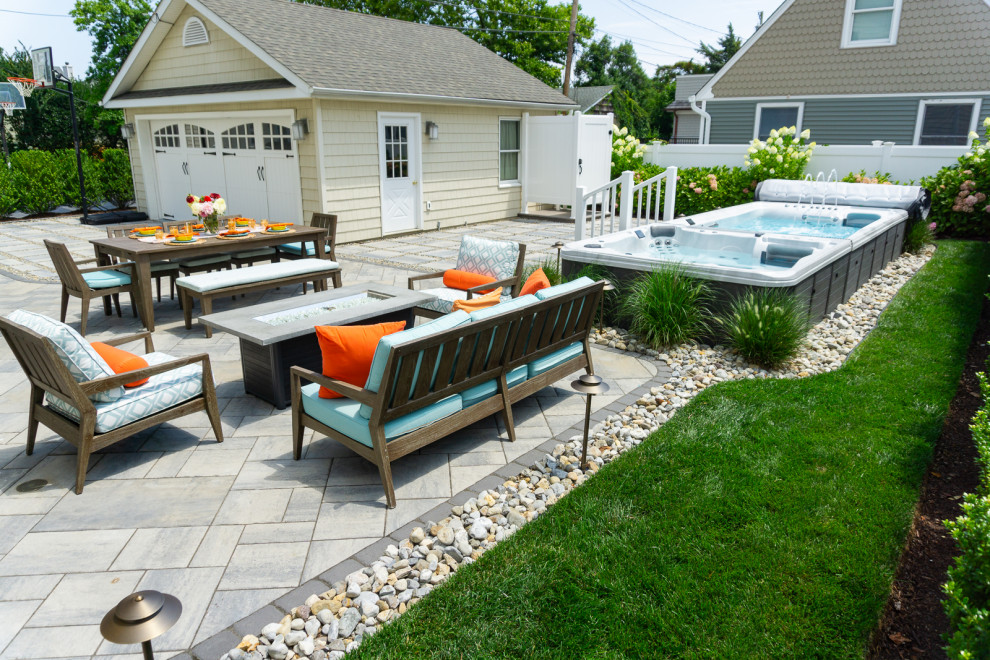 Manasquan, NJ: Swim Spa and Paver Driveway