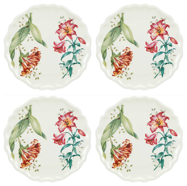 Lenox Butterfly Meadow Melamine 9 Inch Accent Plate, Set of 4