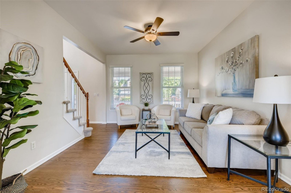 Transitional home design photo in Denver