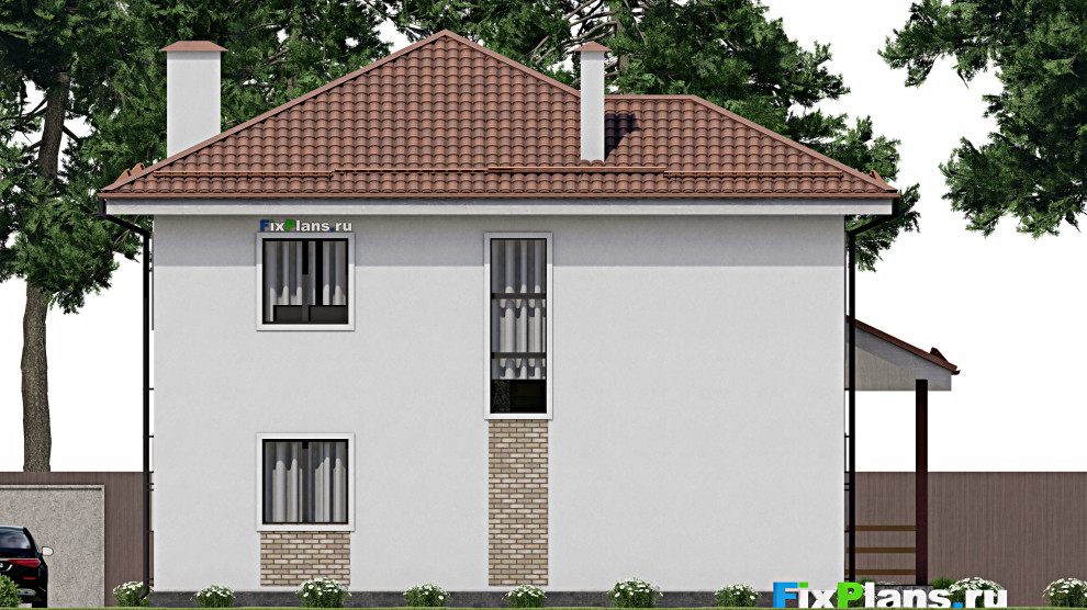 Проект двухэтажного дома 12х13 м S202м2 F-8684