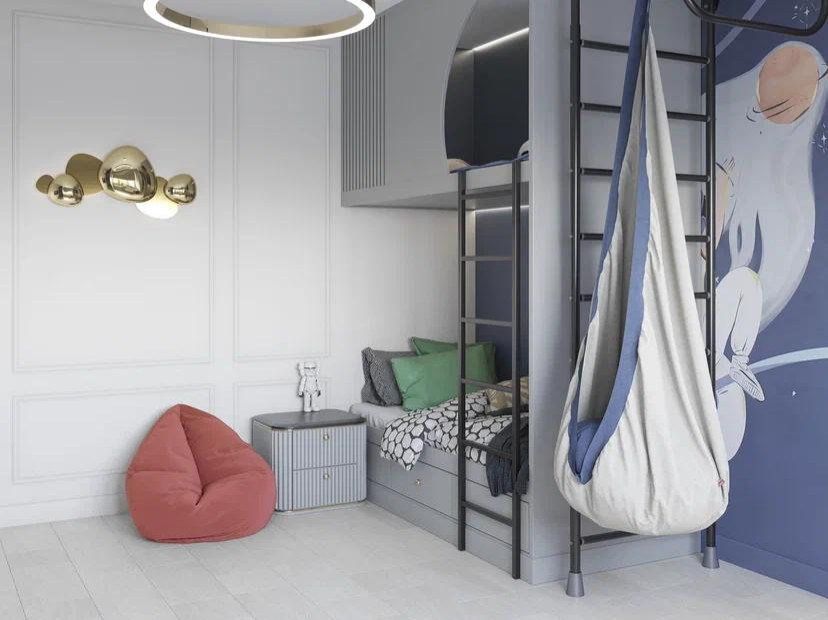 Детская в стиле неоклассика для молодой семьи