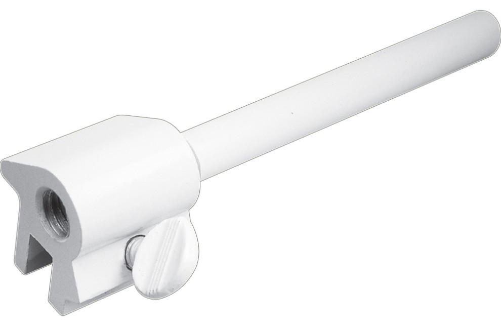 3", Extruded Aluminum, White Reversible Sliding Window Bar Lock