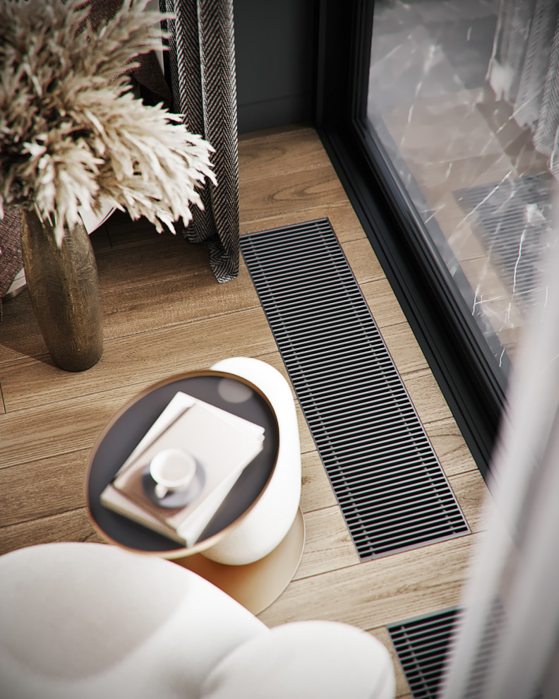 Внутрипольные конвекторы Heatmann в интерьере.