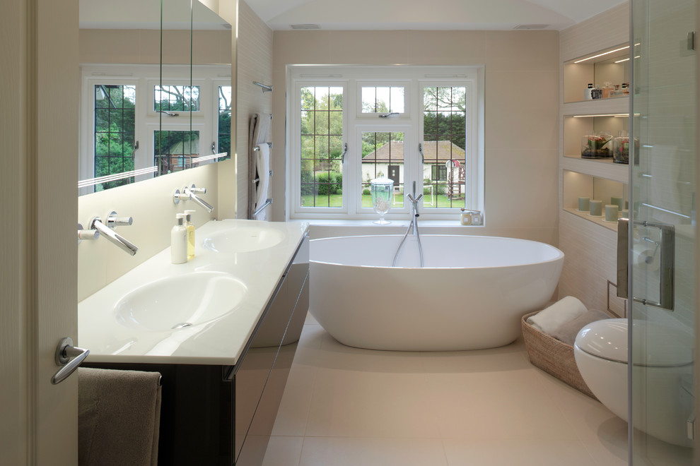 Suburban House, Hadley Wood, Middlesex Contemporary Bathroom