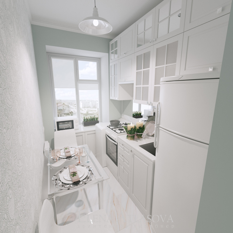 2 варианта дизайна маленькой кухни