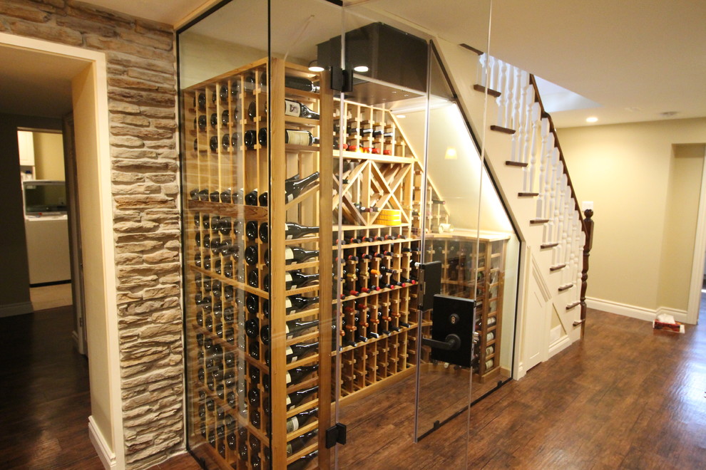 Temperature Controlled Wine Cellar Underneath Staircase Rustikal