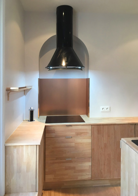 Cuisine graphique bois american-craftsman-kueche
