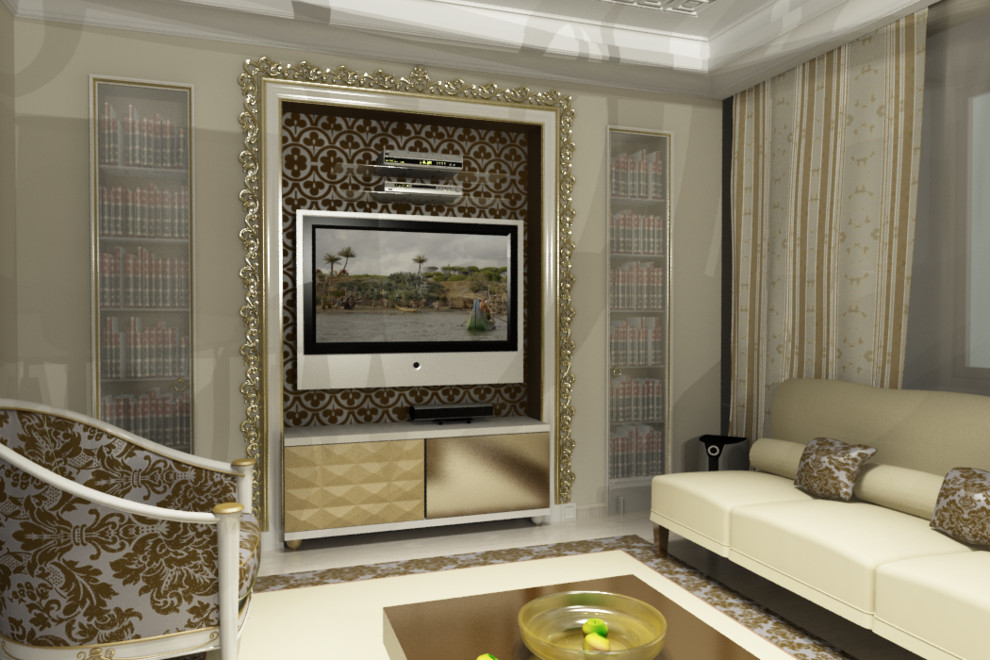 гостиная в стиле Фьюжн