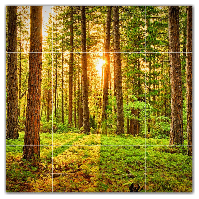Trees Ceramic Tile Wall Mural HZ501041, 24