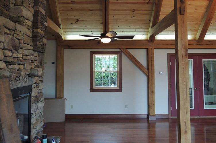 Timber Frame Home Addition on Creek Road