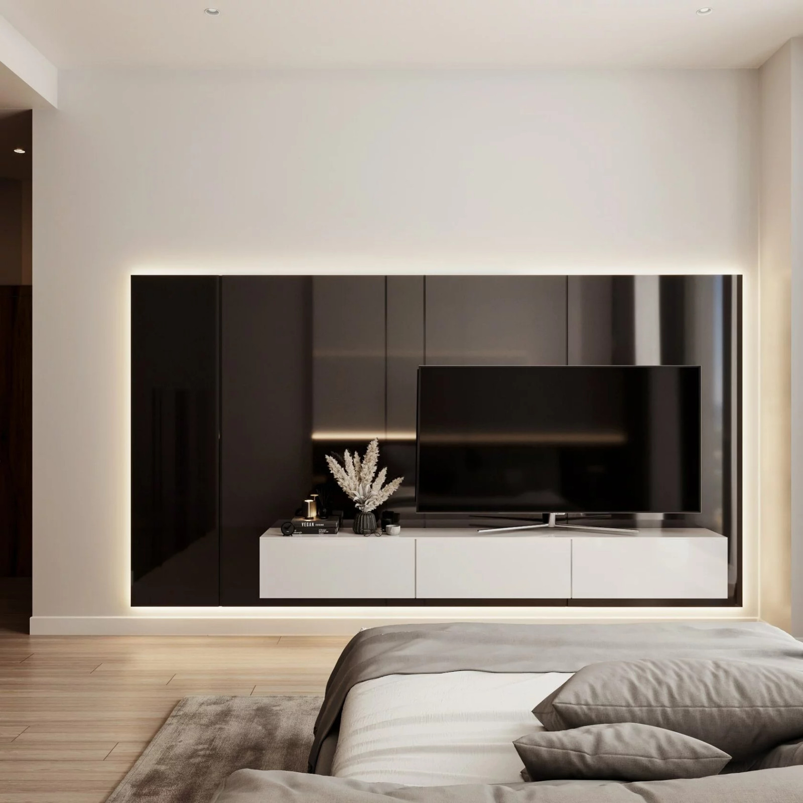 Дизайн интерьера апартаментов в Neva Towers, Москва-Сити (100 м2)