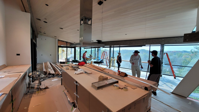view from kitchen modern-kueche