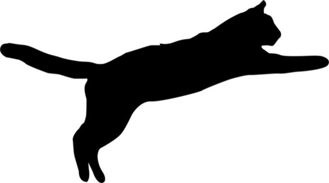 Leaping Cat Stencil Traditional Wall Stencils By Ease Leaping Cat Stencil