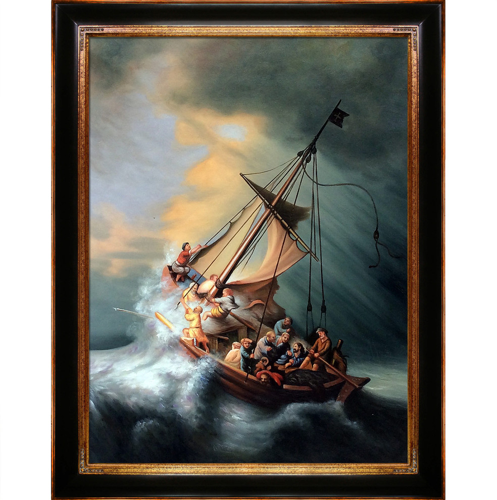 La Pastiche The Storm on the Sea of Galilee with Frame, 39 x 49