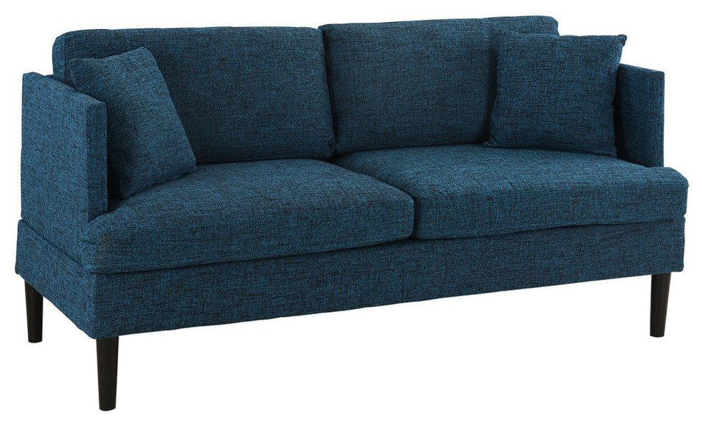 Modern Love Seat Couch with 2 Matching Pillows, High Density Foam
