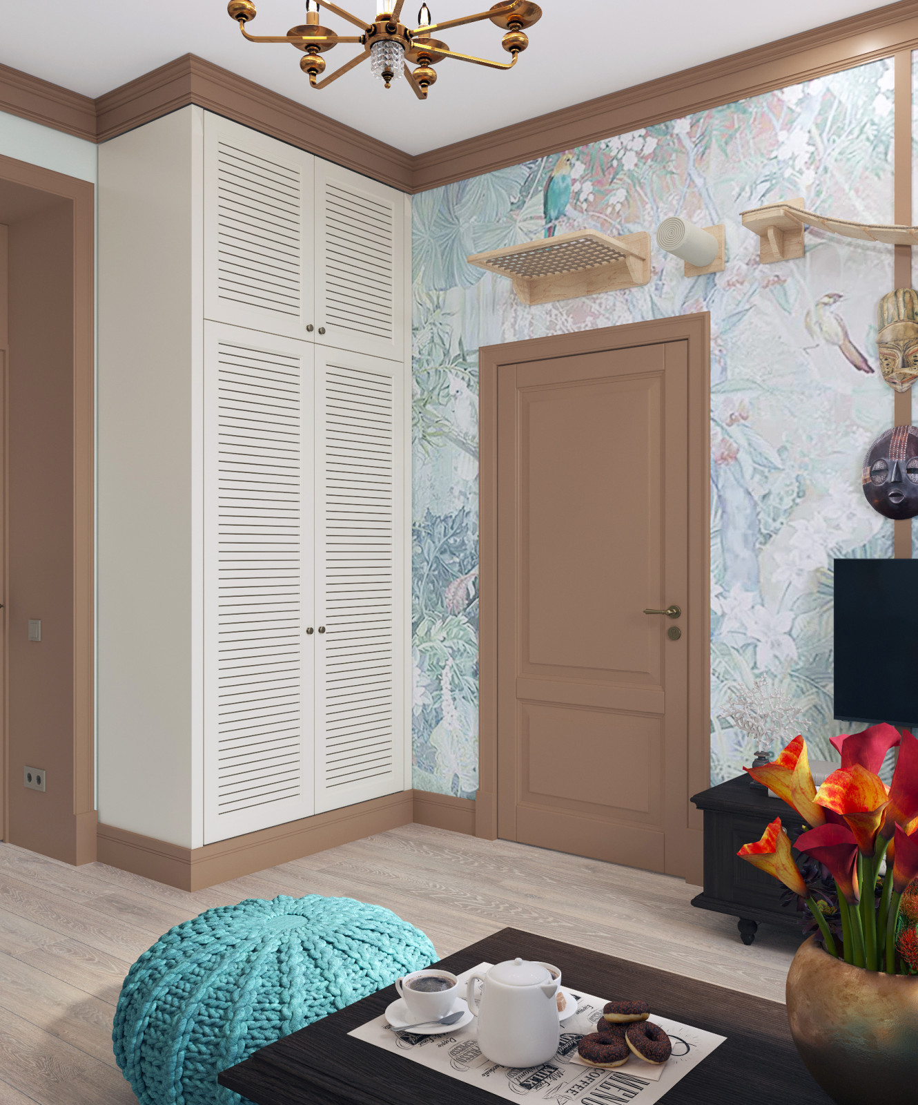 Интерьер части квартиры в Долгопрудном - "Маски" (49,65 кв.м.)