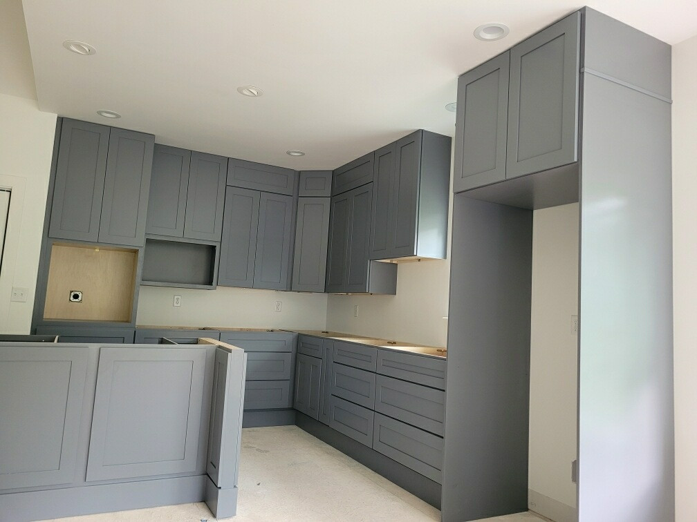 Slate Blue Custom Kitchen Cabinets