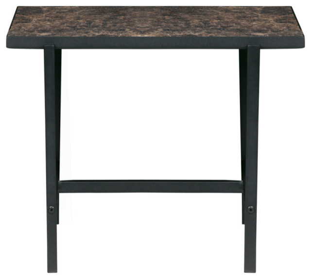 Black Rectangular Side Table BePureHome Turn Around sidetable black