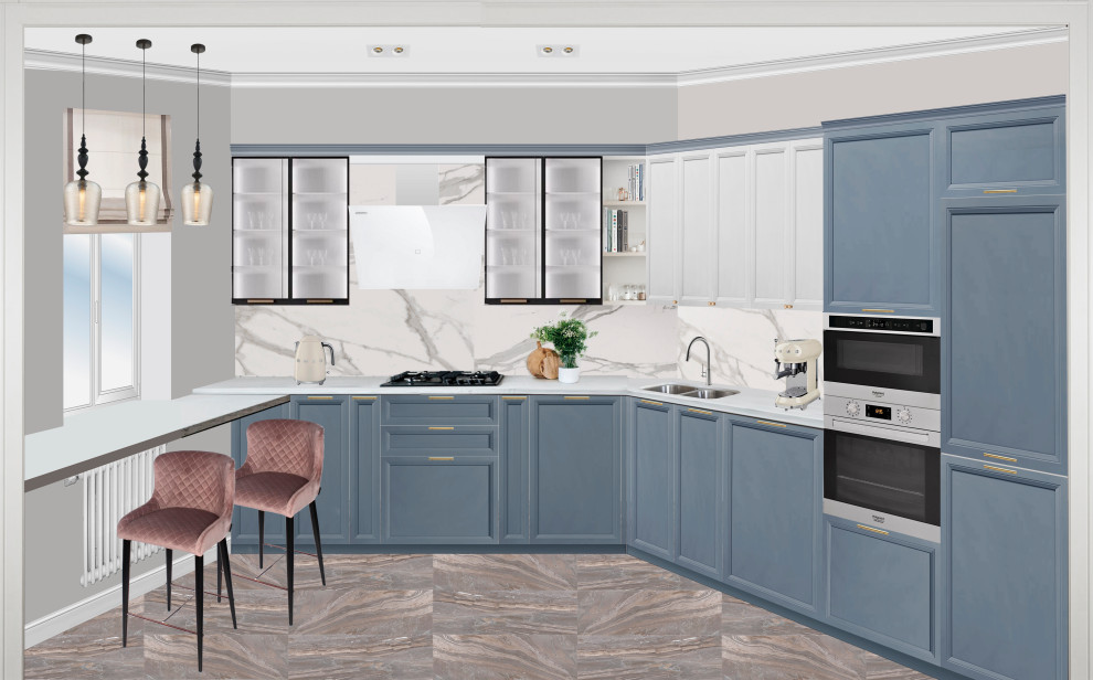 Визуализации - коллажи для проекта квартиры 62кв.м в сталинском доме г. Москва