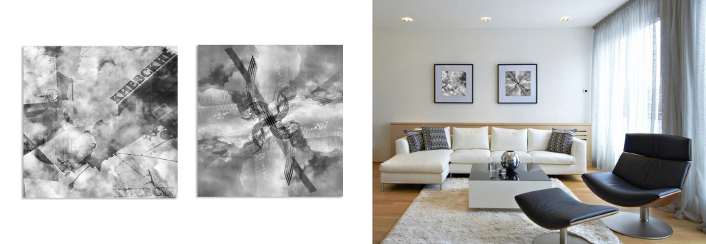 Подборка картин в произвольные дизайнерские интерьеры