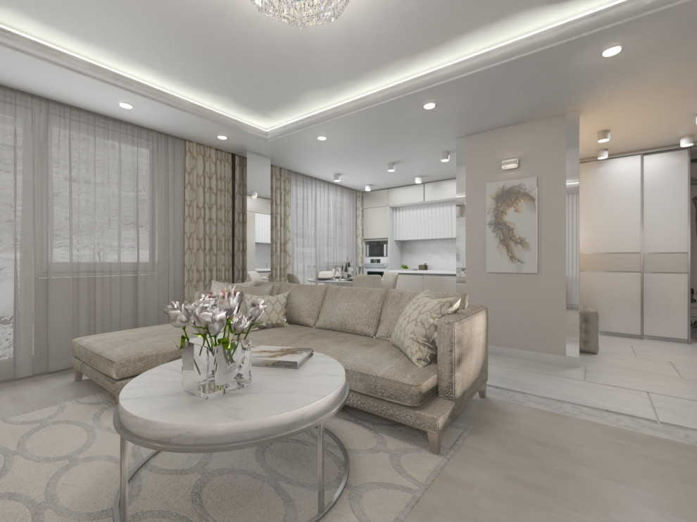 Современный интерьер в светлых тонах