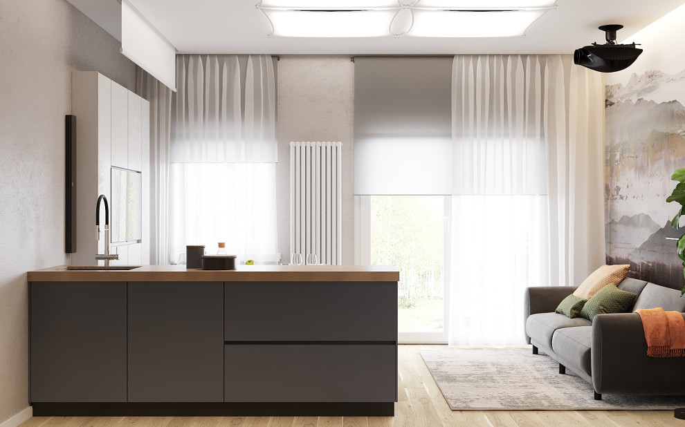 Квартира за городом в природных цветах