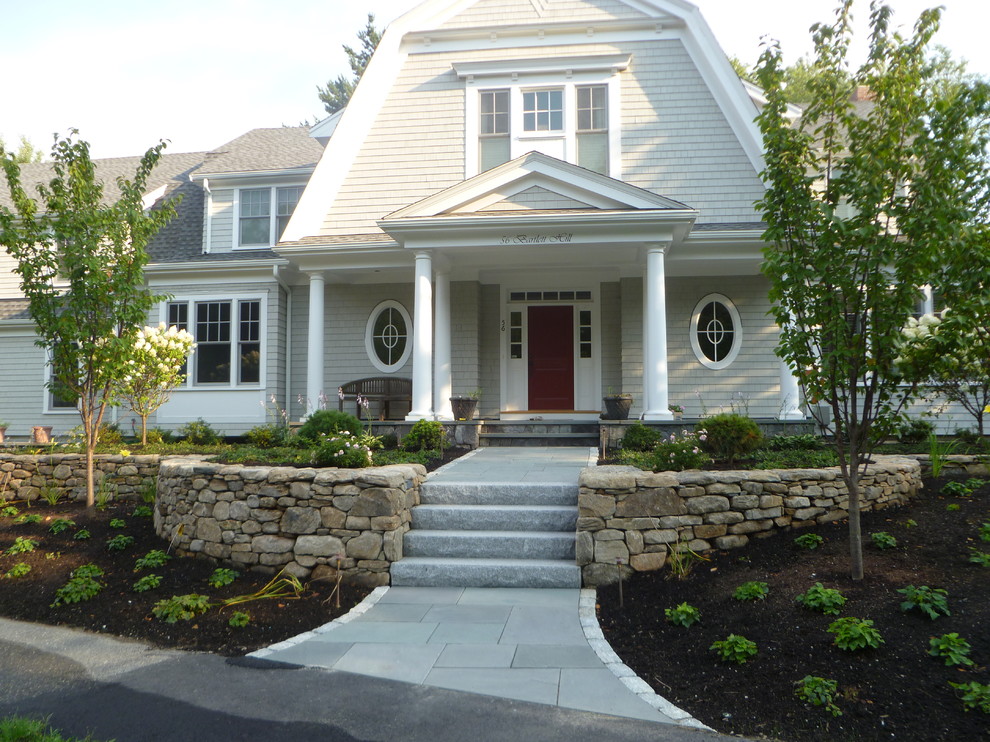 Inspiration for a transitional home design remodel in Boston