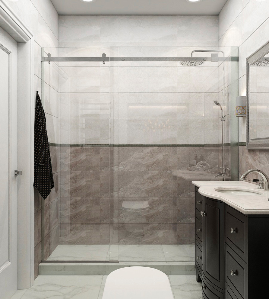 Санузел в стиле современной классики