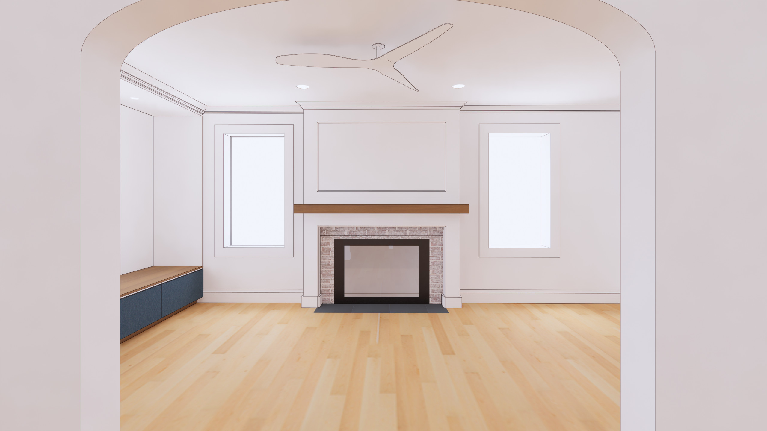 Inspiration for a living room remodel in Boston