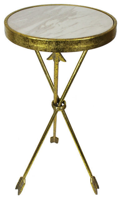 Urban Designs Arrow 30 Inch Marble Round Side Table Southwestern Urban Designs Arrow 30 Inch Marble Round Side Table Southwestern Tables And End By Casa Cortes