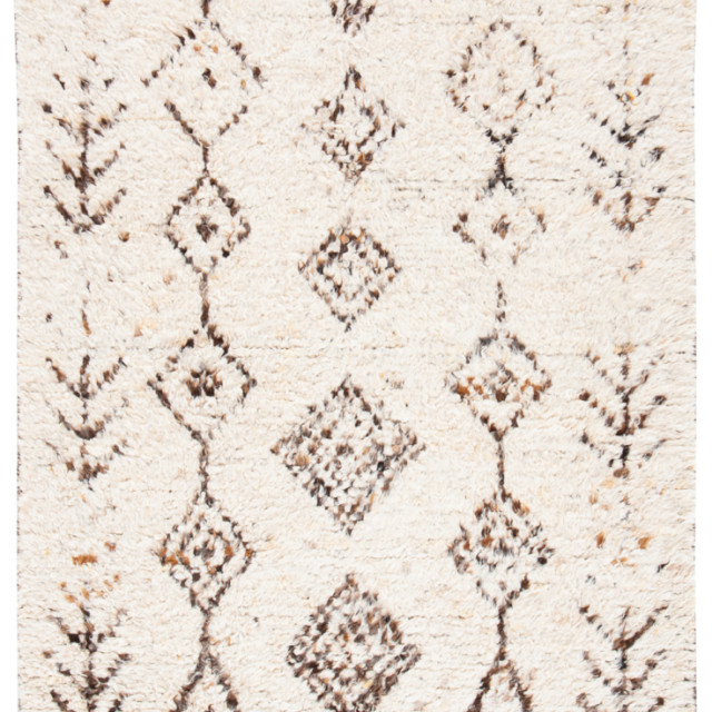 Safavieh Kenya Kny115a HandKnotted Ivory / Brown Rug, 6' x 9